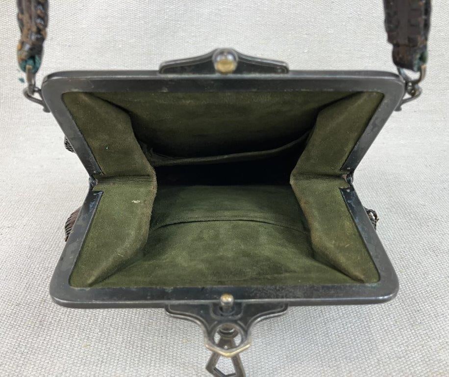 Art Nouveau Tooled Leather Purse - 6