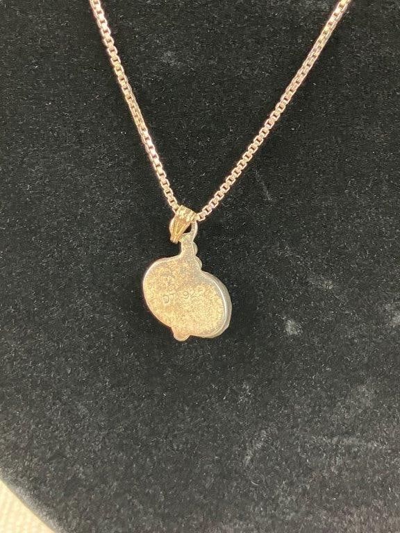 Sterling Silver Turquoise Pendant Necklace - 3