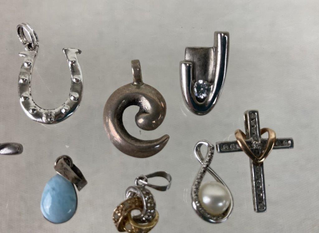 Assortment of Sterling Silver Pendants - 3