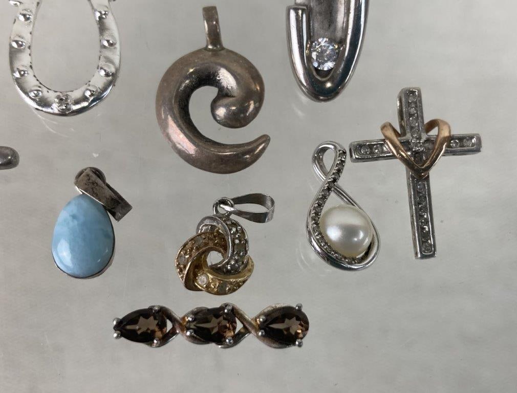 Assortment of Sterling Silver Pendants - 4