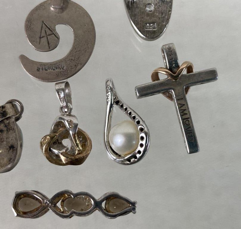 Assortment of Sterling Silver Pendants - 8