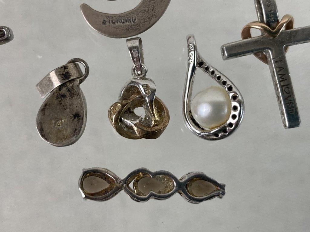Assortment of Sterling Silver Pendants - 9
