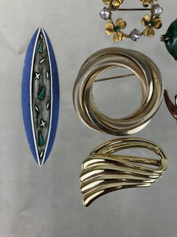 Costume Brooch Assortment Including Piscitelli and Coro - 2