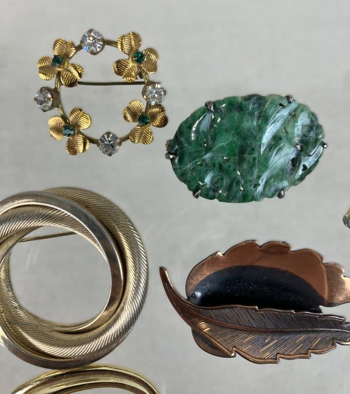 Costume Brooch Assortment Including Piscitelli and Coro - 3