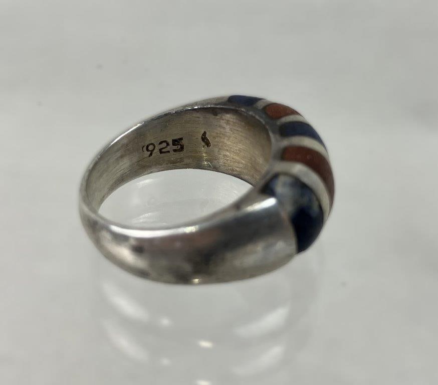 Three Sterling Silver Rings - 6