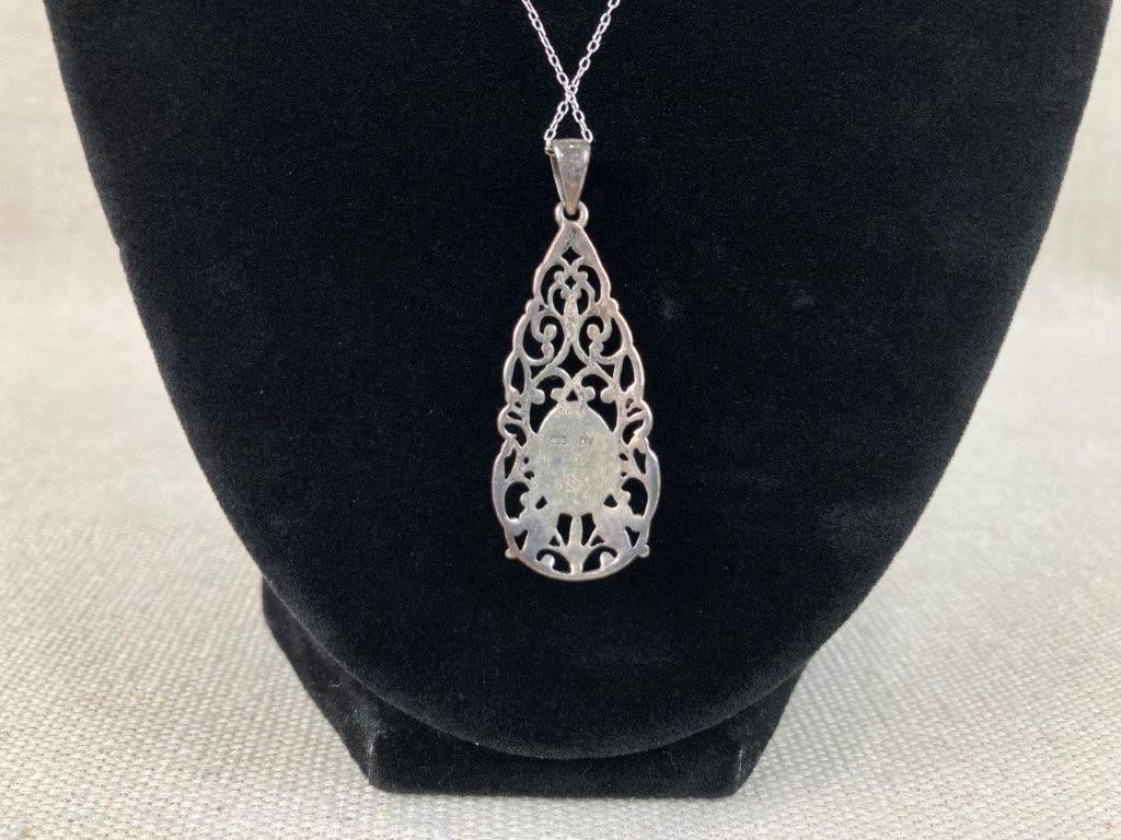 Sterling Silver Art Nouveau Necklace - 3