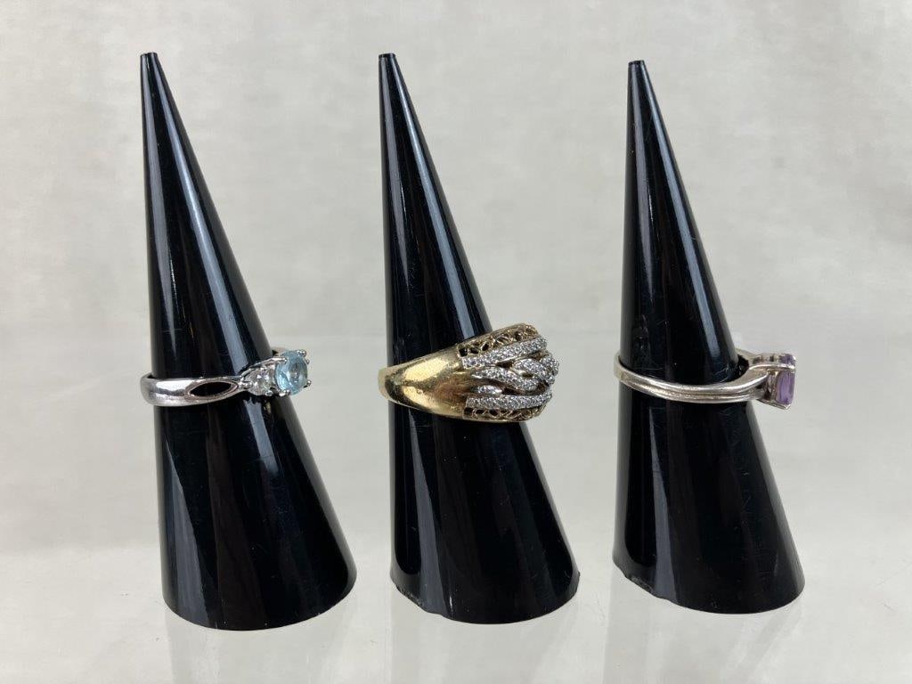 Sterling Silver Fashion Rings - 4