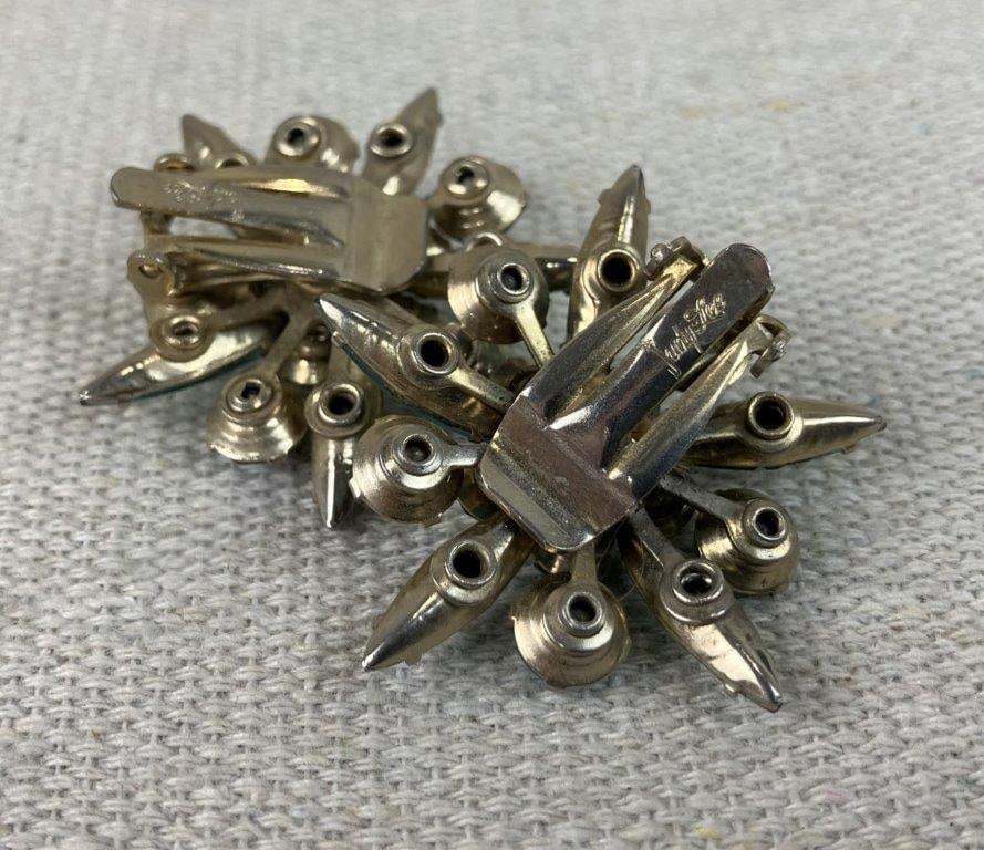 Judy Lee Snowflake Brooch and Earrings - 3