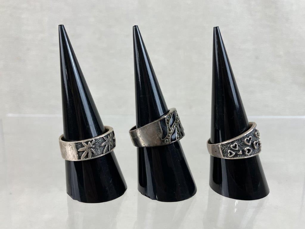 Sterling Silver Fashion Rings - 3