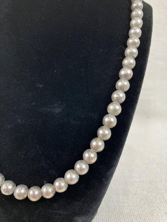 Sterling Silver Bead Necklace - 2