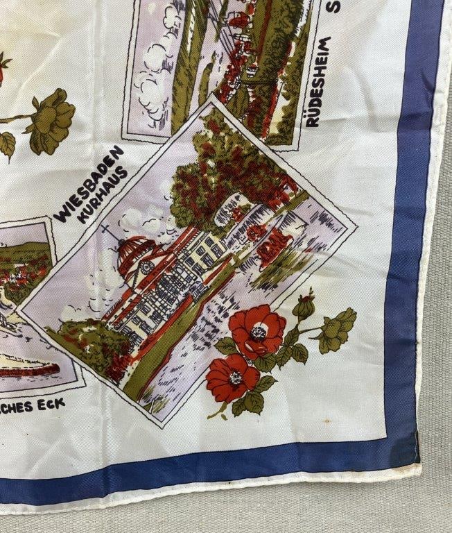 Vintage German Travel Souvenir Scarf - 3