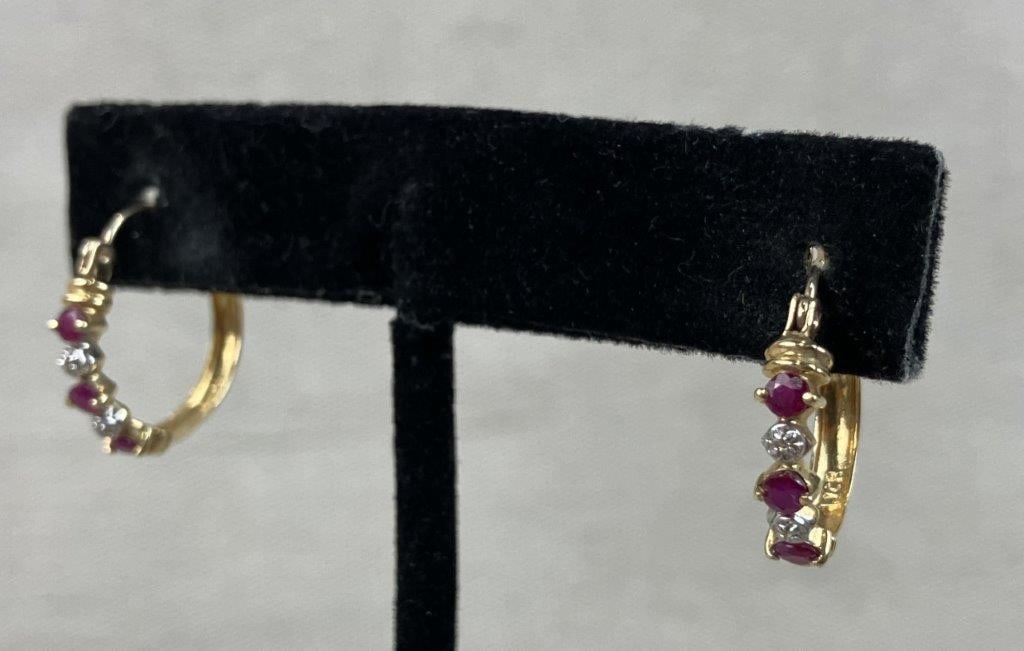 10K Gold Hoop Earrings - 2