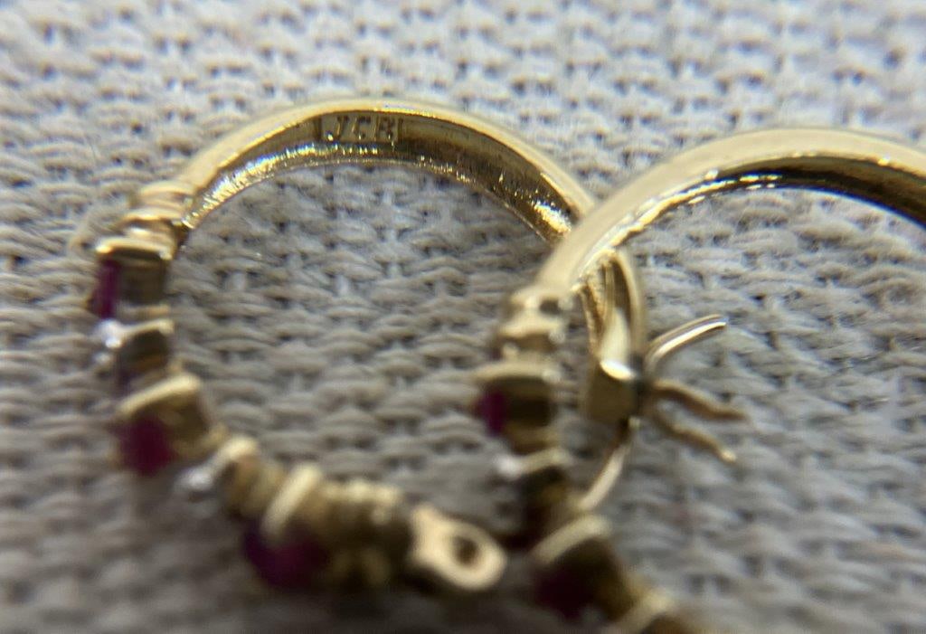 10K Gold Hoop Earrings - 3
