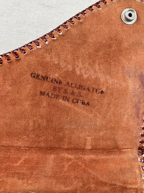 Vintage S & S Alligator Taxidermy Purse - 8