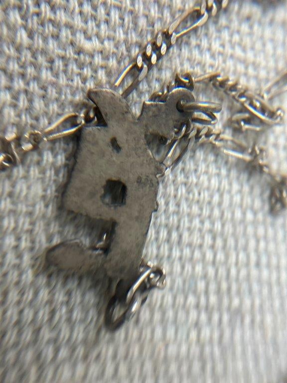 Sterling Silver Hebrew Script Necklace - 3