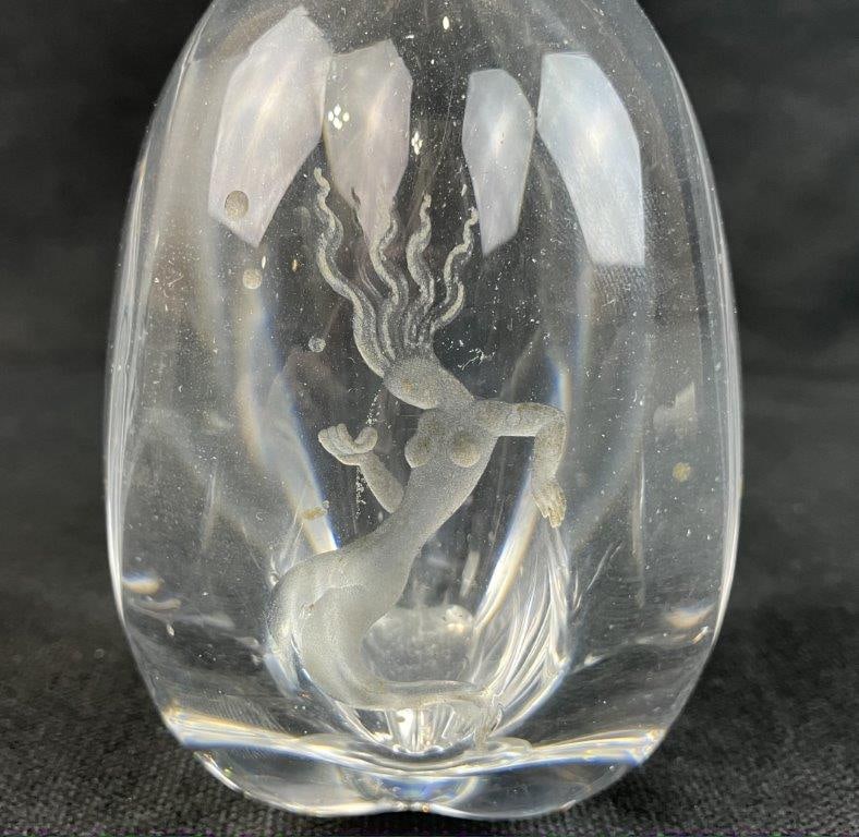Orrefors Mermaid Art Glass Perfume Bottle - 2