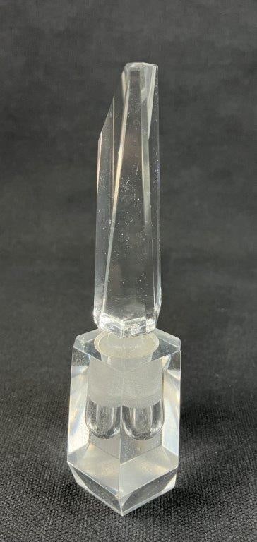 Art Deco Art Glass Perfume Bottle - 3