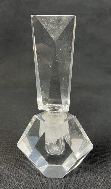 Art Deco Art Glass Perfume Bottle - 4