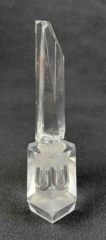 Art Deco Art Glass Perfume Bottle - 5