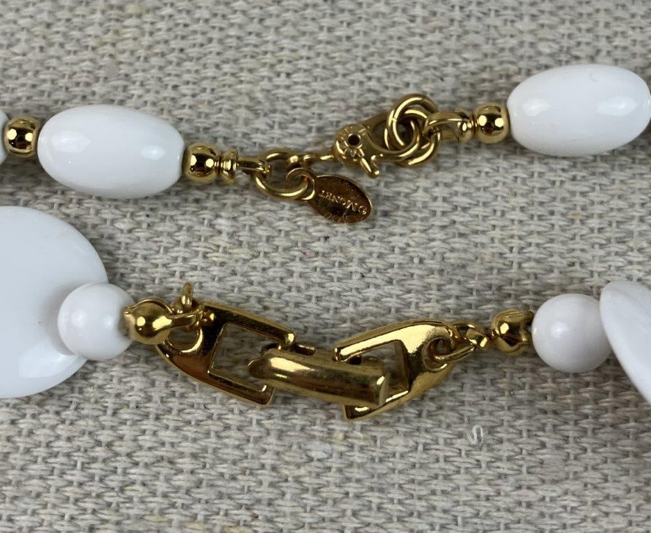 Assortment of White and Gold Tone Costume Jewelry Including Monet and Napier - 3