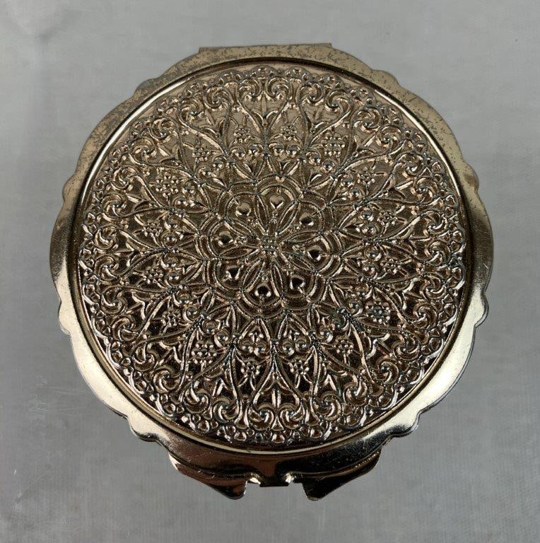 Two Gold Tone Makeup Compacts Including Merle Norman - 3