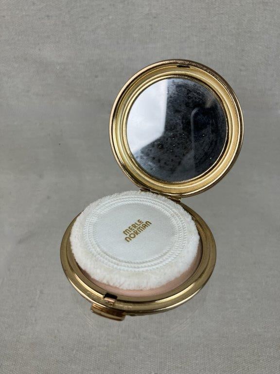 Two Gold Tone Makeup Compacts Including Merle Norman - 5