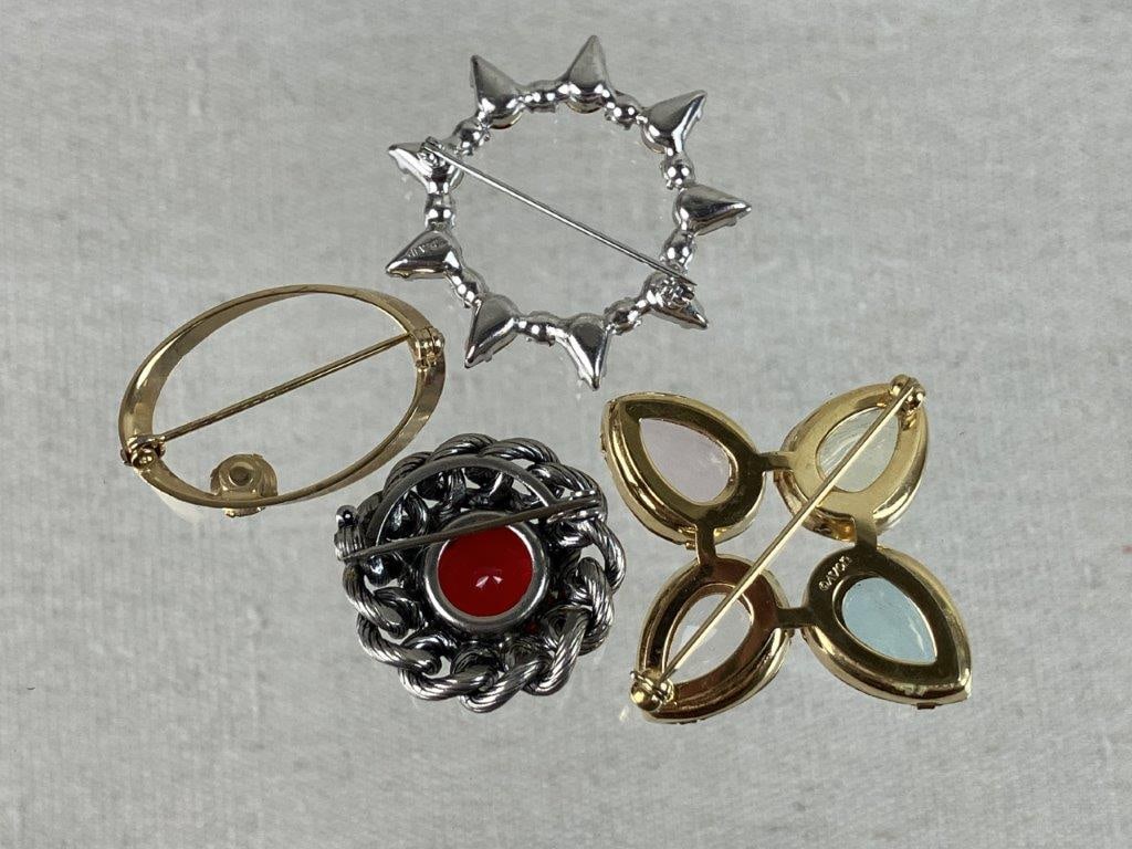 Assortment of Red and Gold-toned Jewelry Including Sarah Coventry - 8