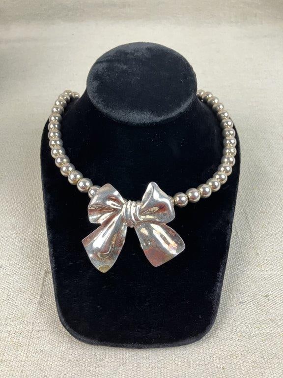 Assortment of Silver-tone Necklaces and Bracelet - 5