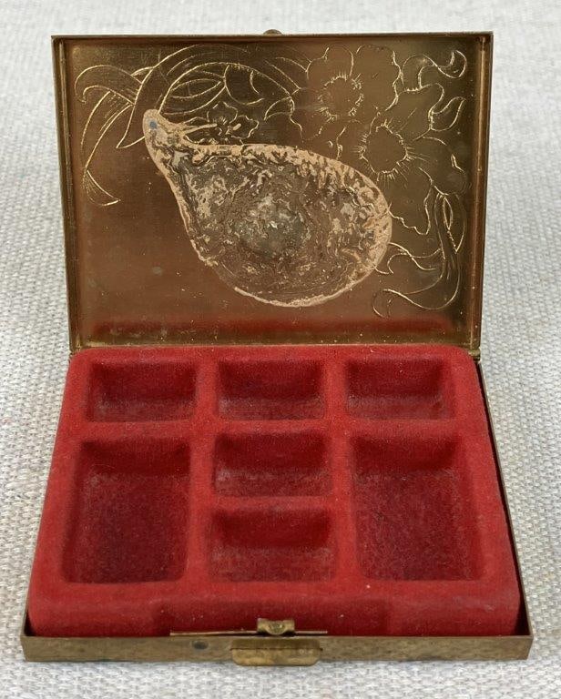 Assortment of Vintage Earrings with Brass Earring Caddy - 6