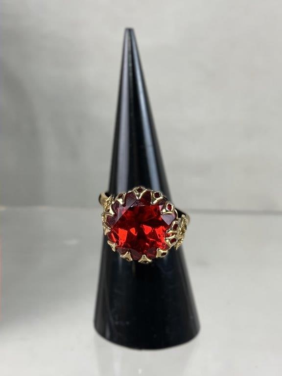 Collection of Red and Gold-tone Jewelry Including Monet and Napier - 5