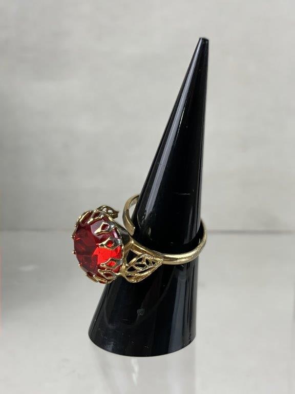 Collection of Red and Gold-tone Jewelry Including Monet and Napier - 6