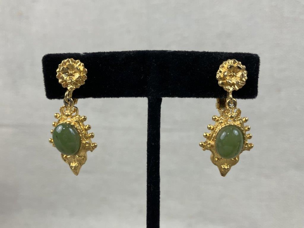 Green and Gold-toned Jewelry Assortment Including Hobe - 3