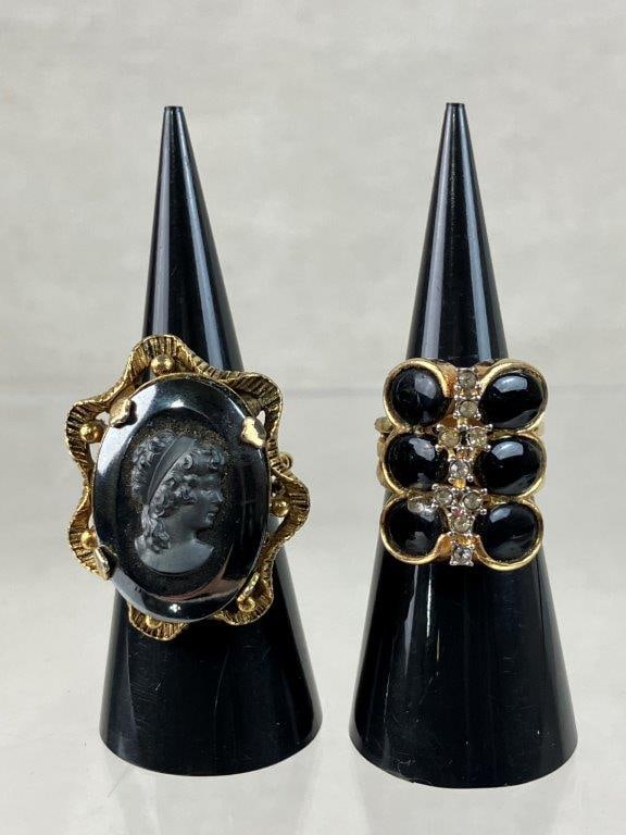 Assortment of Gold and Dark-tone Jewelry - 7