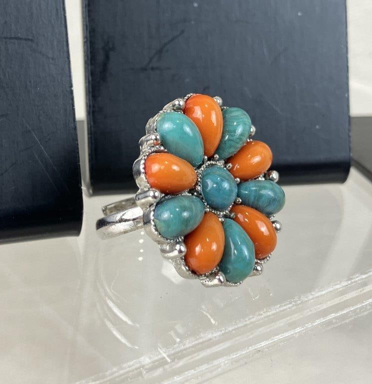 Assortment of Coral Toned Jewelry Including Trifari and Coro - 11