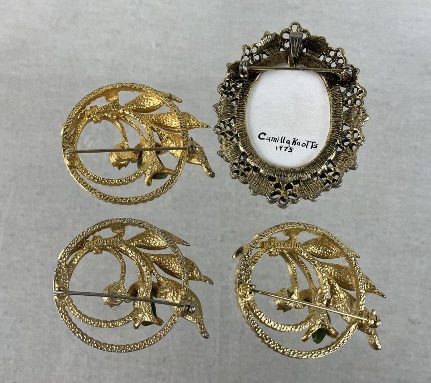 Vintage Costume Jewelry Assortment in Green Tones - 13