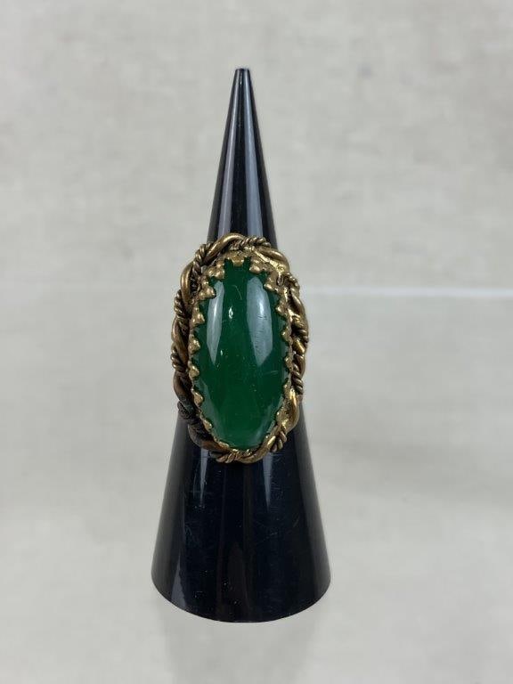 Vintage Costume Jewelry Assortment in Green Tones - 9