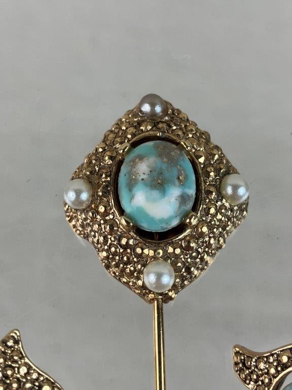 Sarah Coventry Pin and Clip-On Earrings, 1960s - 2