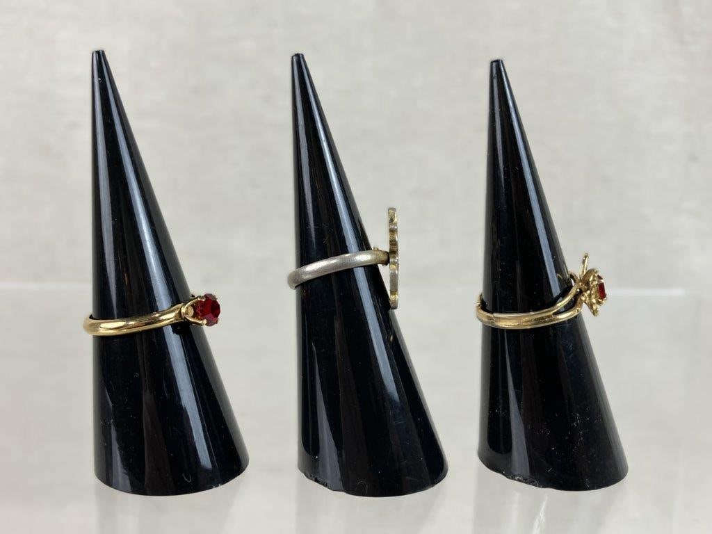 Assortment of Vintage Gold and Red-toned Jewelry - 10