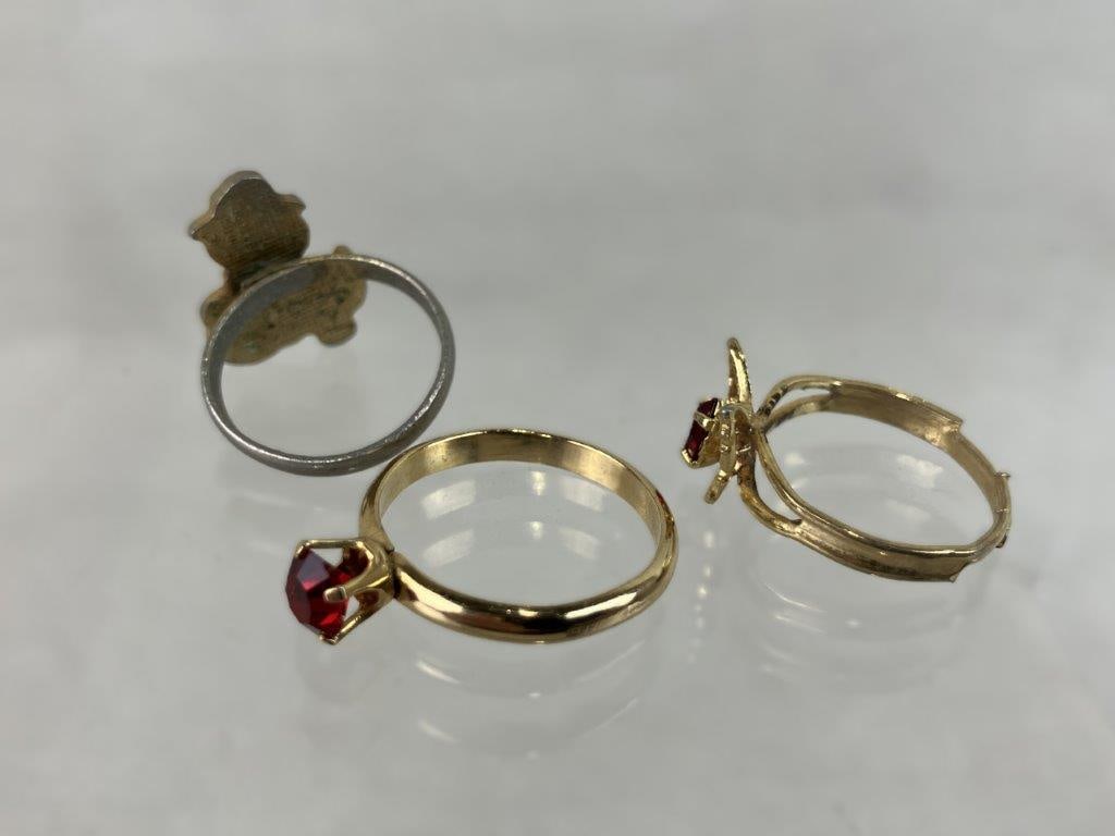 Assortment of Vintage Gold and Red-toned Jewelry - 11