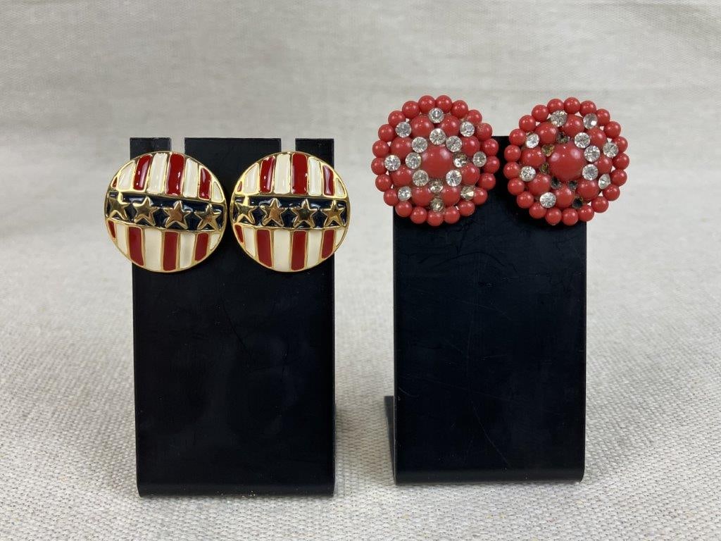 Assortment of Vintage Gold and Red-toned Jewelry - 7