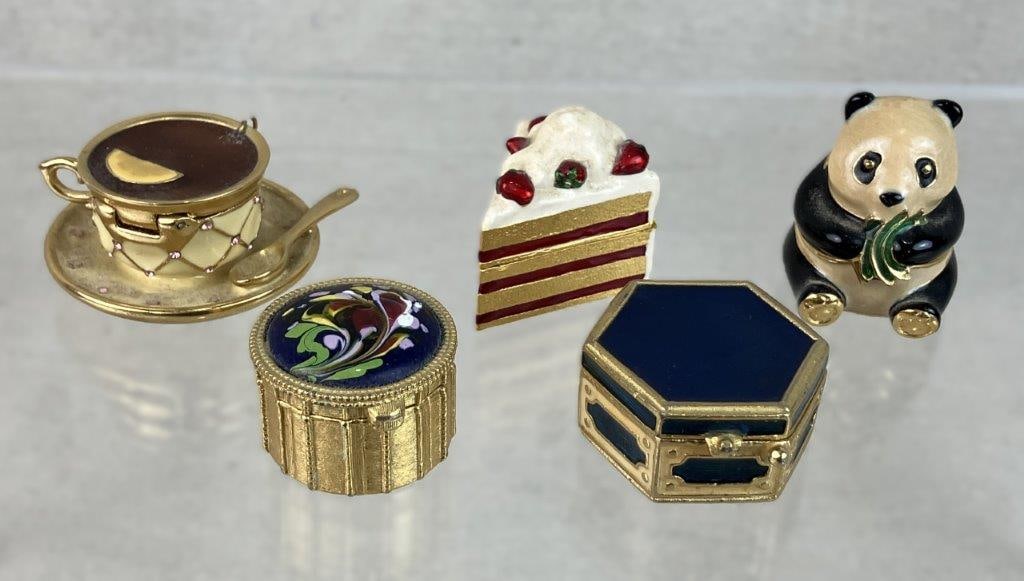Vintage Estee Lauder Enamel Perfume Compacts - 2
