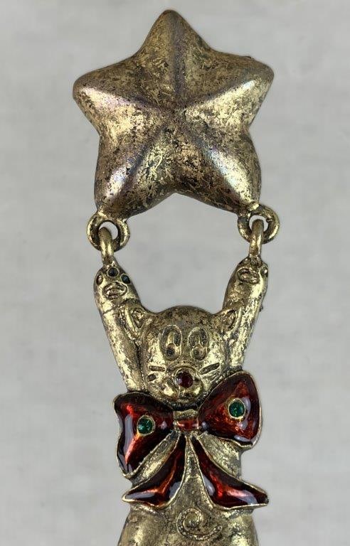 Gold-Tone Cat Brooches - 4