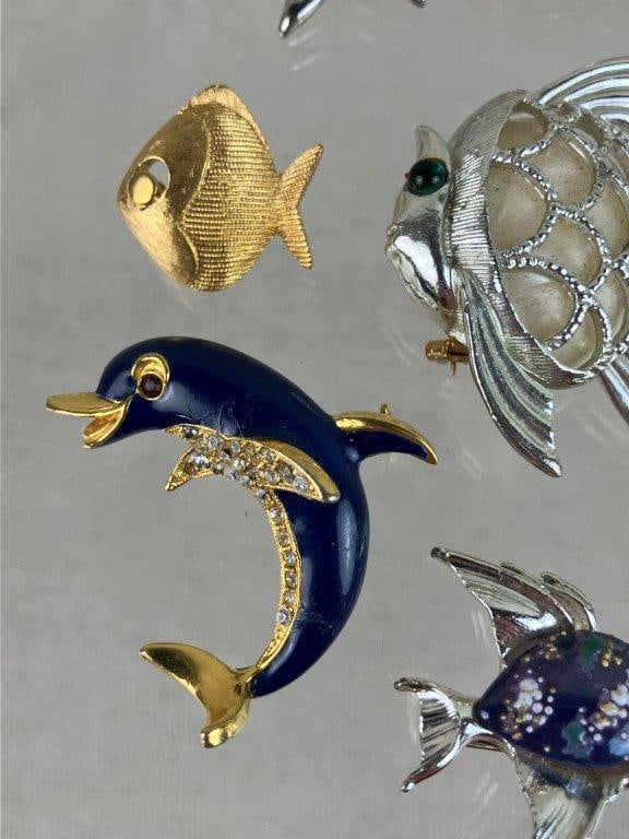 Collection of Sea Animal Brooches - 2