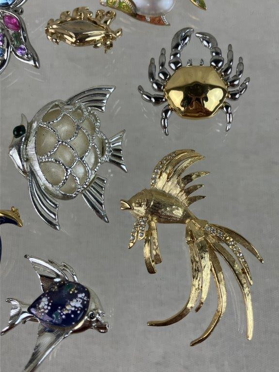 Collection of Sea Animal Brooches - 3