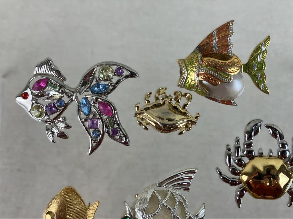 Collection of Sea Animal Brooches - 4