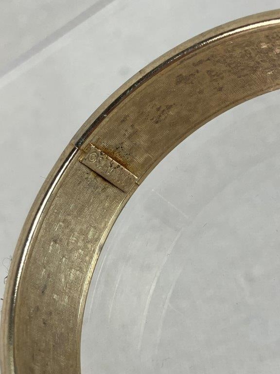 Sarah Coventry Gold Tone Basket Weave Bangle and Earrings,1964 - 3
