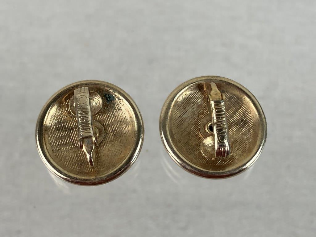 Sarah Coventry Gold Tone Basket Weave Bangle and Earrings,1964 - 4