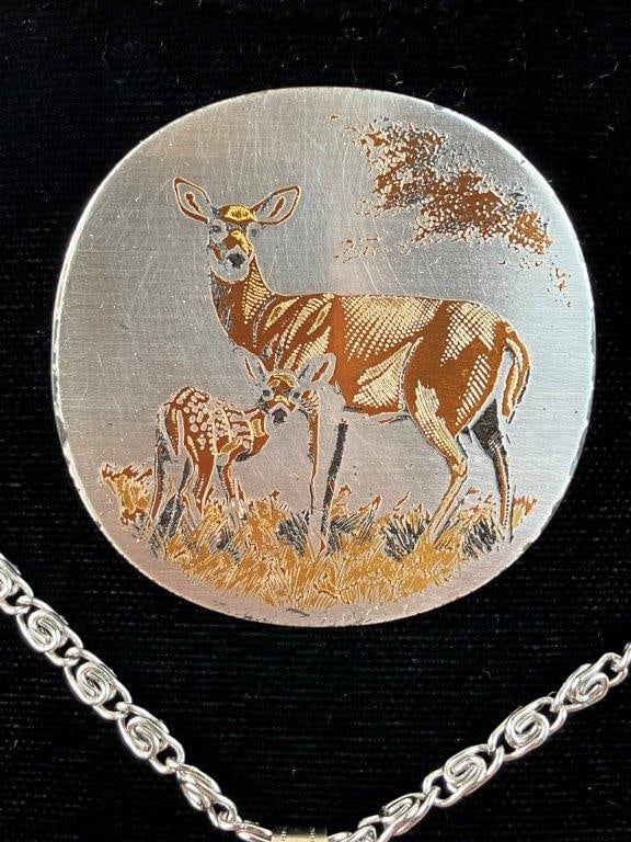 Reed & Barton Damascene Necklace and Brooch - 5