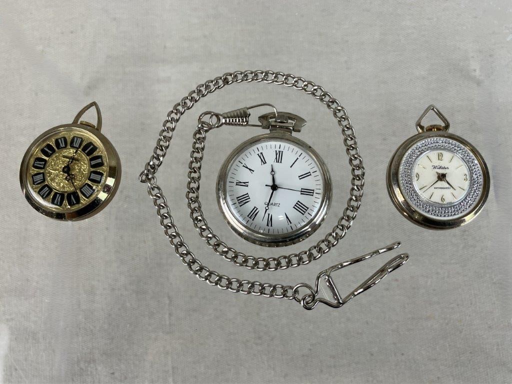 Three Vintage Pocket Watches Including Webster (1 of 2)