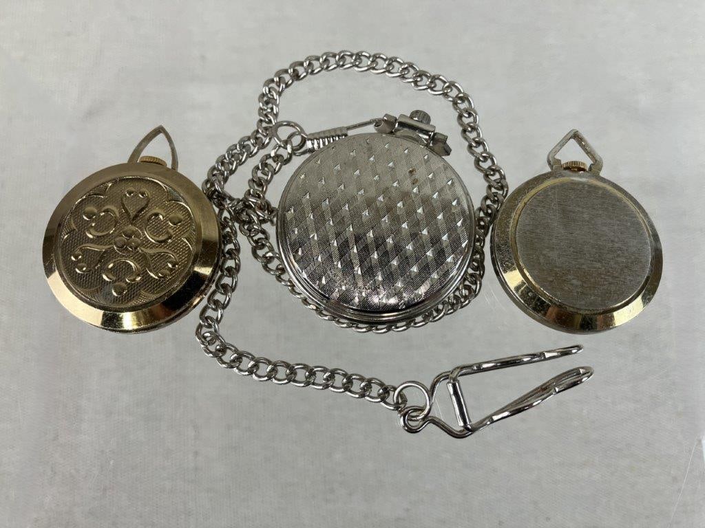 Three Vintage Pocket Watches Including Webster - 2